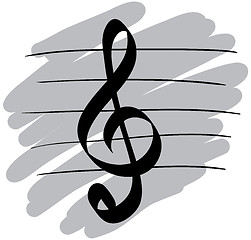 Image showing Stylized music symbol.