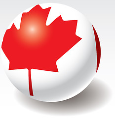 Image showing Canada flag texture on ball.