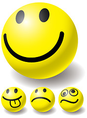 Image showing Set of four smiles-ball for you design.