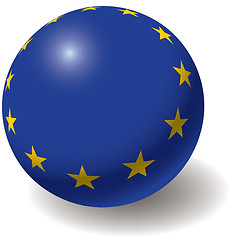 Image showing European union flag texture on ball.