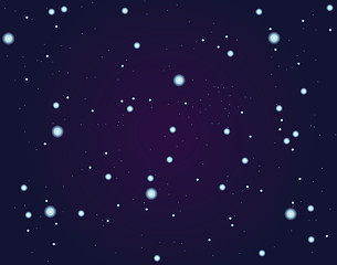 Image showing Dark night star sky.