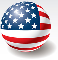 Image showing USA flag texture on ball.