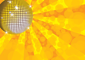 Image showing Orange mirror disco ball.