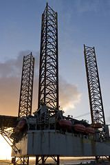 Image showing Oil rig Denmark