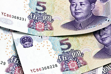 Image showing Background of chinese money 