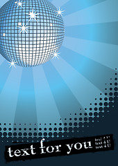 Image showing Disco ball on light blue.