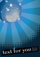 Image showing Disco ball on blue.