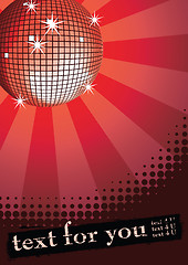 Image showing Disco ball on red.