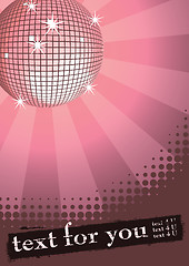 Image showing Disco ball on pink.