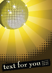 Image showing Disco ball on light yellow.