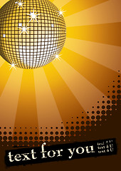 Image showing Disco ball yellow.