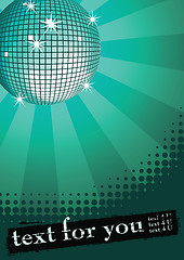 Image showing Disco ball on light green.