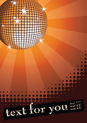 Image showing Disco ball on orange.