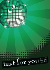 Image showing Disco ball on green.