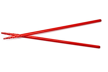 Image showing Red chopsticks