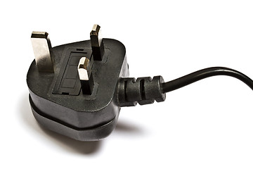 Image showing Electric plug isolated on the white 