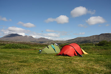 Image showing Camping tents