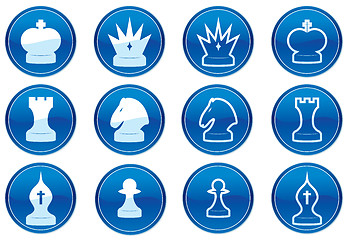 Image showing Chess icons set.