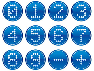 Image showing Matrix digits icons set.