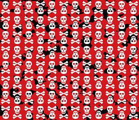 Image showing Skulls grunge background.