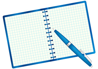 Image showing Notepad for sample text and pen.