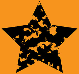 Image showing Star on orange background.