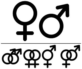 Image showing Male and  female symbols.