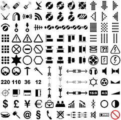 Image showing 121 vector pictograms.