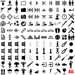 Image showing 121 vector pictograms.