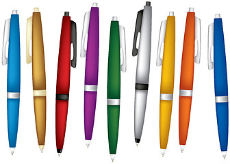 Image showing Color pens. Set.