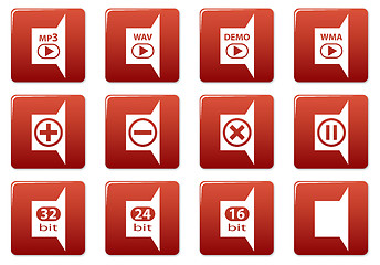 Image showing Gadget square icons set.