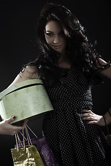 Image showing Young girl with shopping bags 