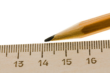 Image showing Ruler and pencil