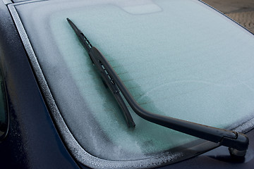 Image showing Frozen car in the morning