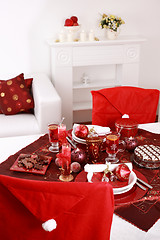 Image showing Place setting for Christmas