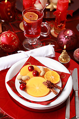 Image showing Place setting for Christmas