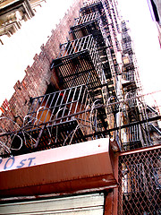 Image showing NYC building with barbed wire