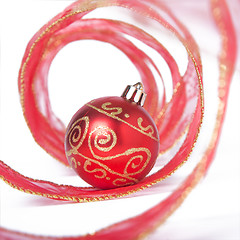 Image showing Red Bauble still life