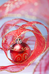 Image showing Red Bauble still life