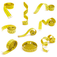 Image showing Measuring tapes isolated on white background