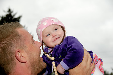 Image showing Happy baby and father