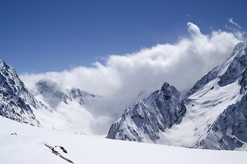 Image showing Ski resort. Caucasus Mountains.