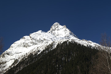 Image showing Caucasus Mountains. Dombay, Mount Belalakaya.