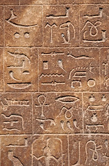 Image showing Egyptian hieroglyphs background