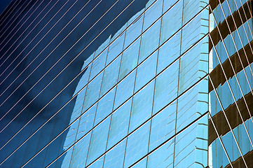 Image showing Blue glass panels