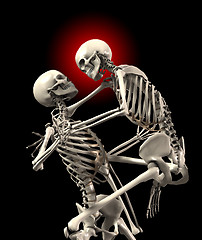 Image showing Skeletons Attacking Each Other 