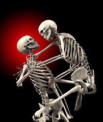 Image showing Skeletons Attacking Each Other 