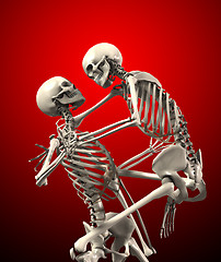 Image showing Skeletons Attacking Each Other 