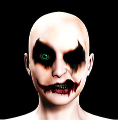 Image showing Evil Psychotic Female Clown