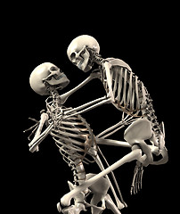 Image showing Skeletons Attacking Each Other 